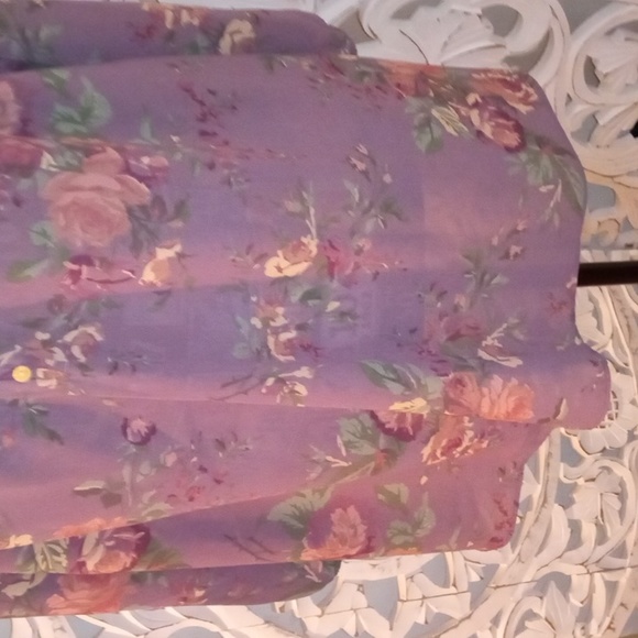 CHAPS EST. 1978 Women's Floral Lightweight Flowing Dress Style Blouse SZ 1X - Picture 7 of 15